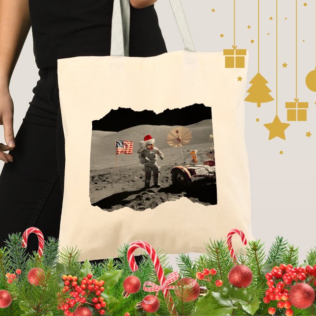 That's One Small Step for Santa Apollo 17  Tote Bag (Creator Uploaded)