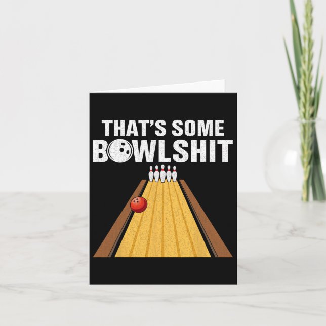 That's Some Bowl Retro Funny Bowler  Card (Front)