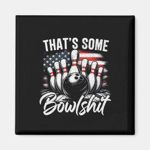 That's Some Bowl Vintage Funny Usa Flag Bowling Bo Magnet