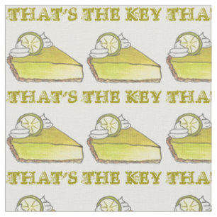 That's The Key Green Florida Lime Pie Slices Fabric