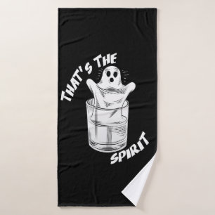 Thats The Spirit - Funny Halloween Ghost Bath Towel