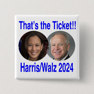 That's the Ticket 15 Cm Square Badge