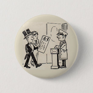 That's the Ticket - 1920s theatre cartoon 6 Cm Round Badge