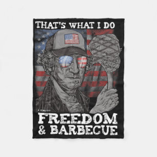 That's What I Do Enjoy Freedom And Rbecue 4th Of J Fleece Blanket