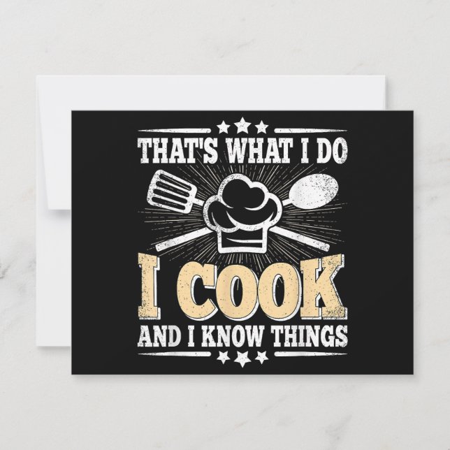 That's What I Do I Cook And I Know Things Funny Co (Front)