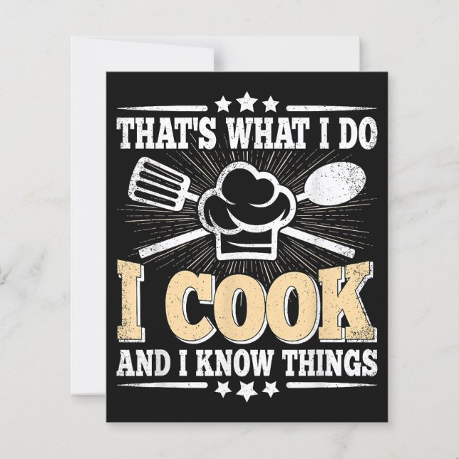 That's What I Do I Cook And I Know Things Funny Co (Front)