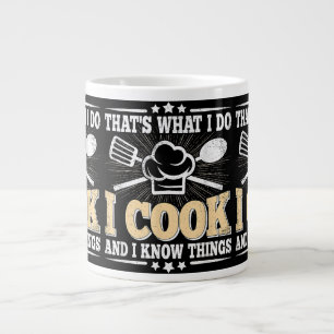 That's What I Do I Cook And I Know Things Funny Co Large Coffee Mug