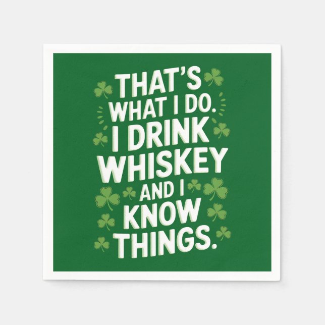 That's What I Do I Drink And I Know Things Patrick Napkin (Front)