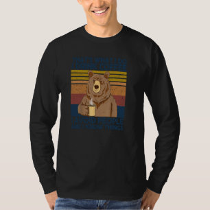 That's What I Do I Drink Coffee Retro Vintage Bea T-Shirt