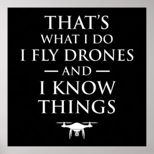 That's What I Do I Fly Drones & I Know Things Poster