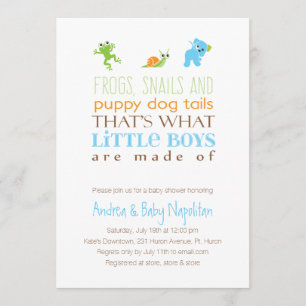 That's What Little Boys Are Made Of Baby Shower Invitation