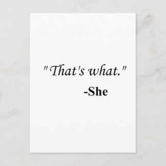 "That's what..." Postcard