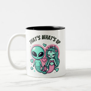 That's what's up Pink Teal Underwater Love Two-Tone Coffee Mug