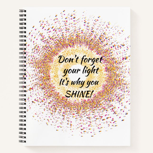 That's Why You SHINE Confetti  Notebook (Front)