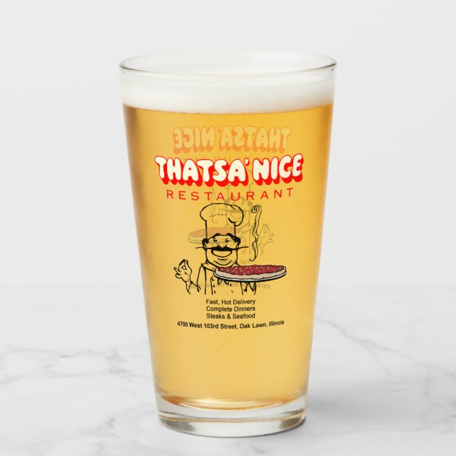Thatsa' Nice Restaurant, Oak Lawn, Illinois Glass (Front Filled)