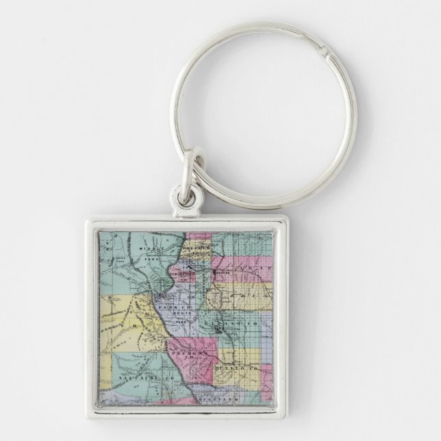 Thayer's Map of Colorado Key Ring (Front)