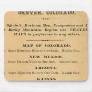 Thayer's map of Colorado Mouse Pad