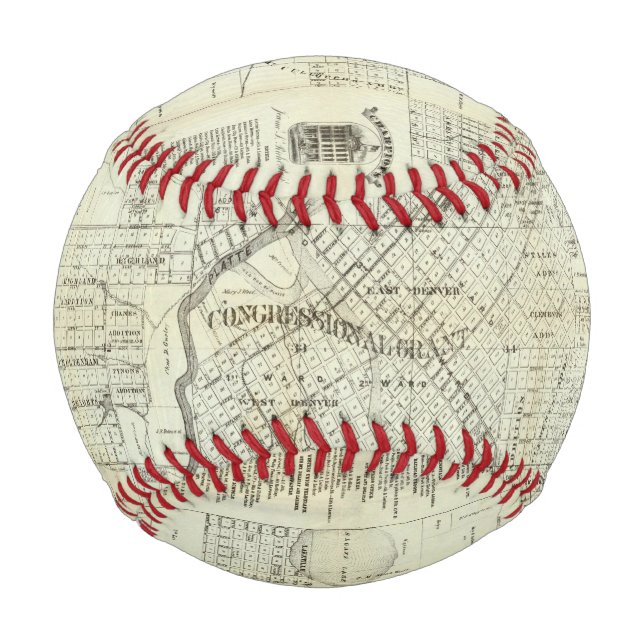 Thayer's Map of Denver Colorado Baseball (Front)