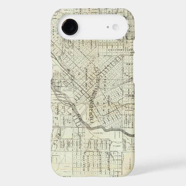 Thayer's Map of Denver Colorado iPod Touch Cover (Back)