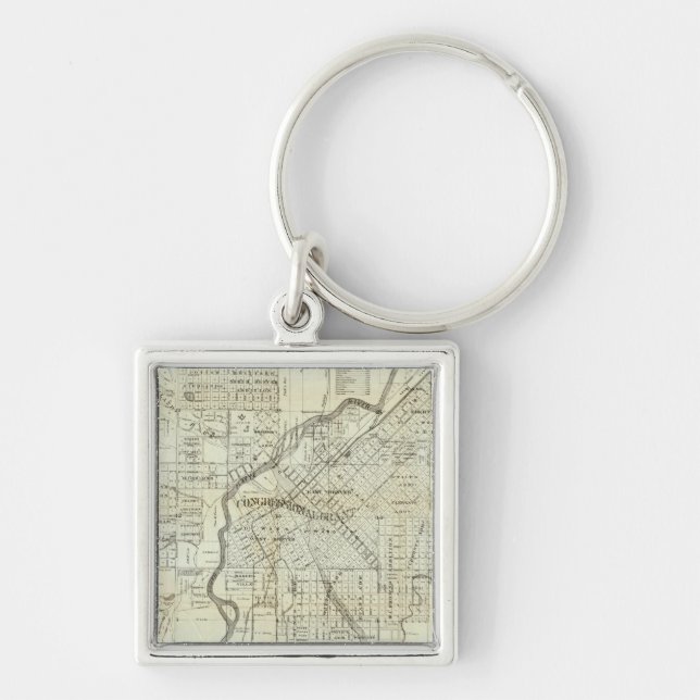 Thayer's Map of Denver Colorado Key Ring (Front)
