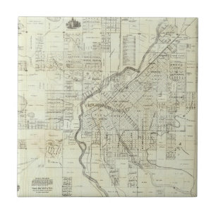 Thayer's Map of Denver Colorado Tile