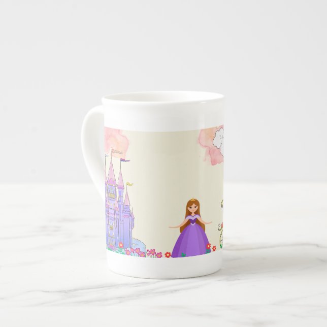 Thaza jumbo design princess bone china mug (Front Left)