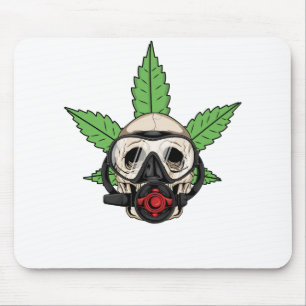 THC Weed Scuba Diver Mouse Pad