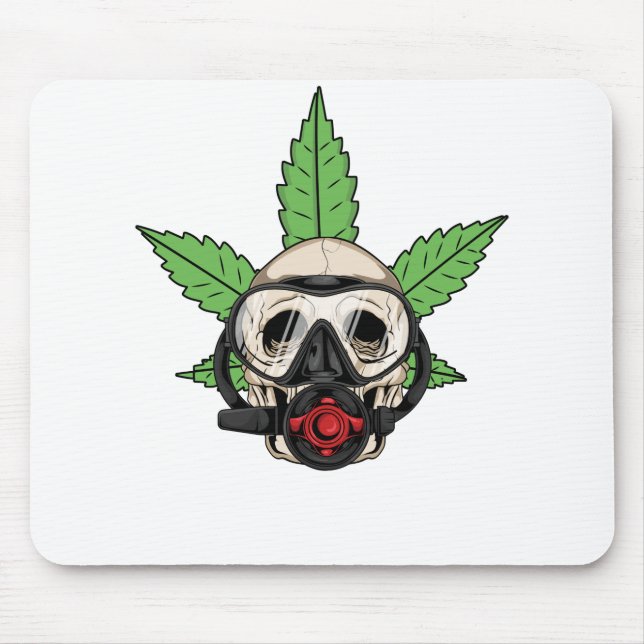 THC Weed Scuba Diver Mouse Pad (Front)