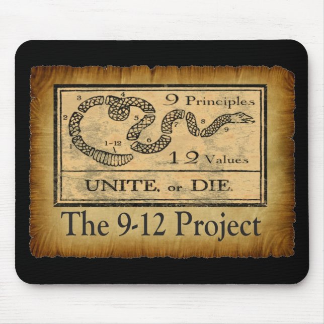 the912project.com unite or die mouse pad (Front)