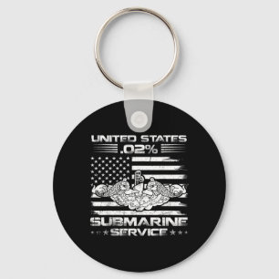 The 02 Submarine Flag USA Submariner Veteran Key Ring