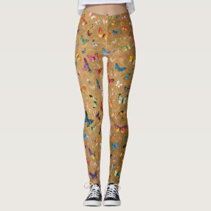 The "1000 Butterflies Gold Leggings
