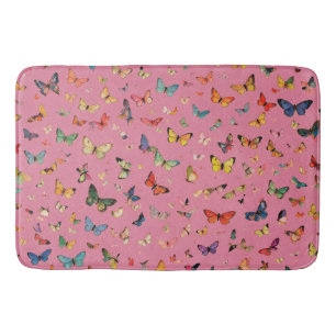 The 1000 Butterflies Rose Bath Mat
