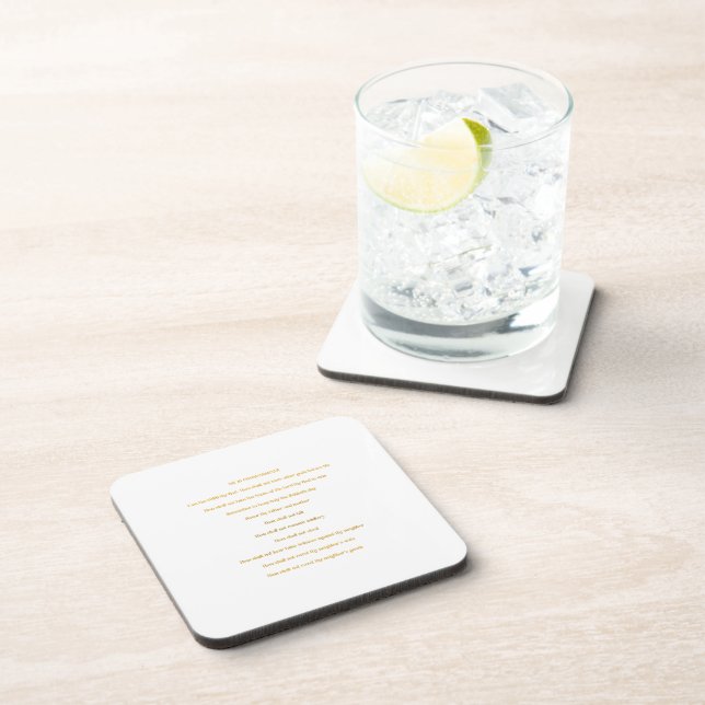 The 10 Commandments Coaster (Right Side)