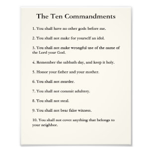The 10 Commandments Methodist Home & Office Photo Print