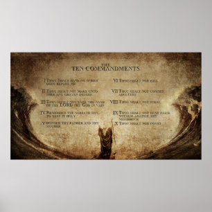 the 10 commandments wall poster