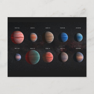 The 10 Hot Jupiter Wasp Exoplanets Postcard
