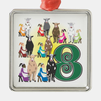 The 12 days of Christmas Metal Ornament