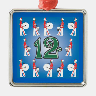The 12 days of Christmas Metal Ornament
