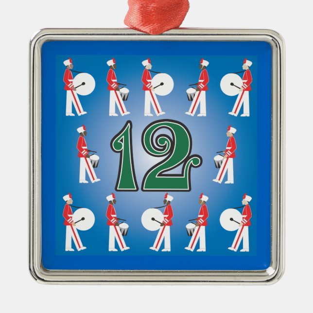 The 12 days of Christmas Metal Ornament (Front)