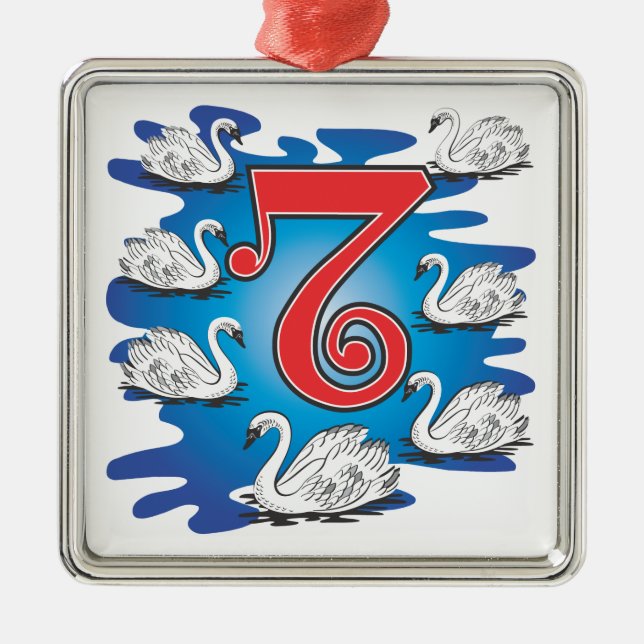 The 12 days of Christmas Metal Tree Decoration (Front)
