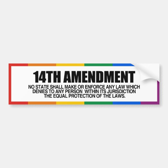 THE 14TH AMENDMENT -.png Bumper Sticker (Front)