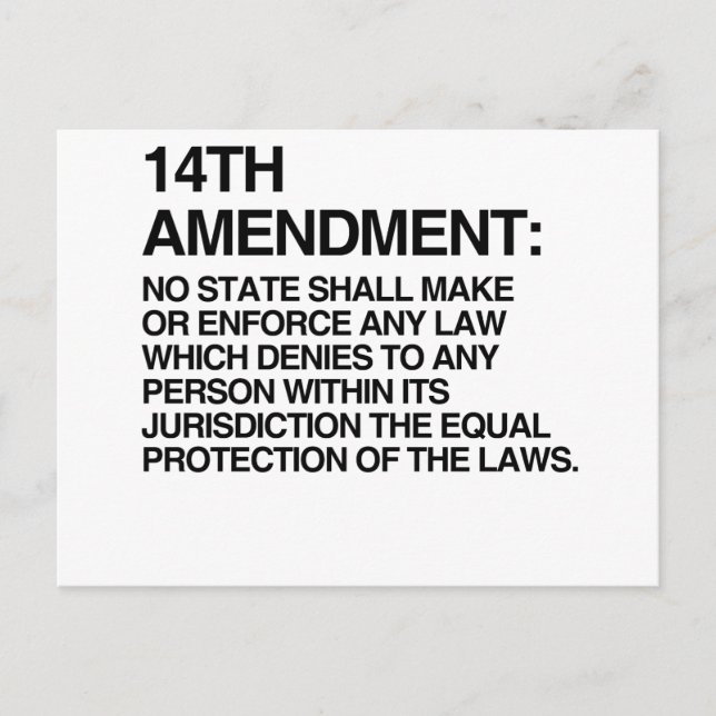 THE 14TH AMENDMENT POSTCARD (Front)