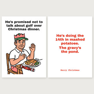 The 14th in Mashed Potatoes: Golf Christmas Card