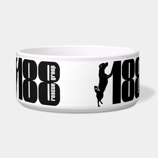 The 188 Rescue Group Logo Dog Bowl (Front)