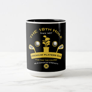The 18th Golf Hole Funny Golfing Gifts Two-Tone Coffee Mug