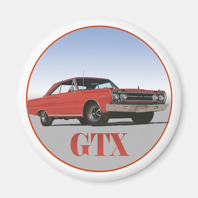 THE 1967 RED GTX MAGNET (Front)