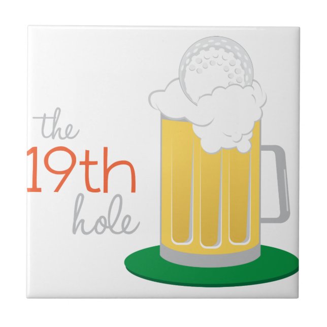 The 19th Hole Ceramic Tile (Front)