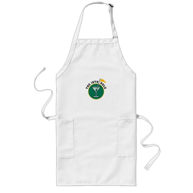 The 19th Hole Funny Golf Dadism gift Long Apron (Front)