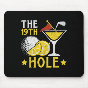 The 19th Hole Golf Game Beers And Tails Beer Drink Mouse Pad