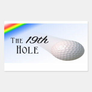 The 19th Hole Rectangular Sticker
